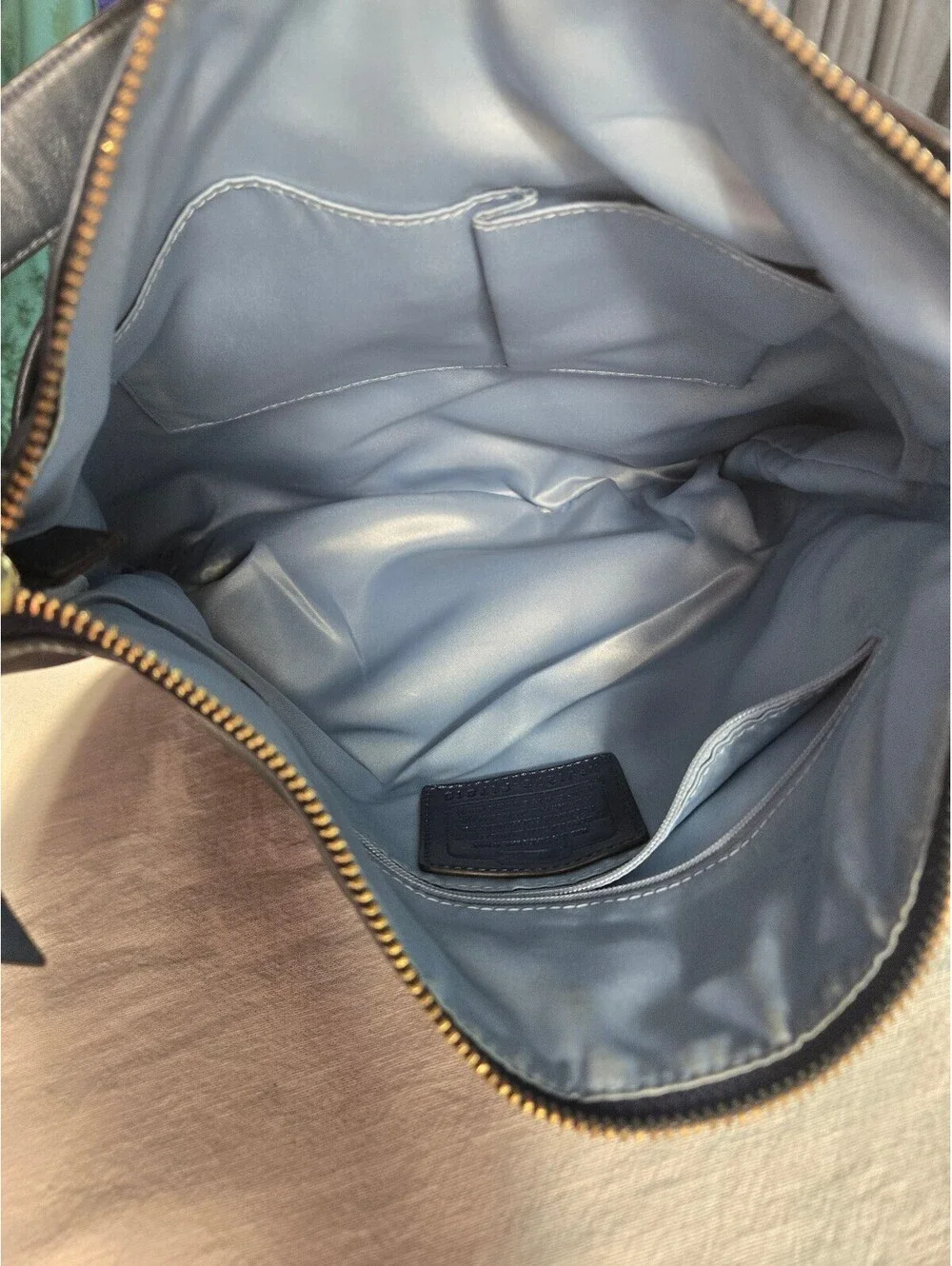 Vintage COACH Chelsea Ashlyn Hobo Bag Midnight Blue Navy Leather VGUC Pristine